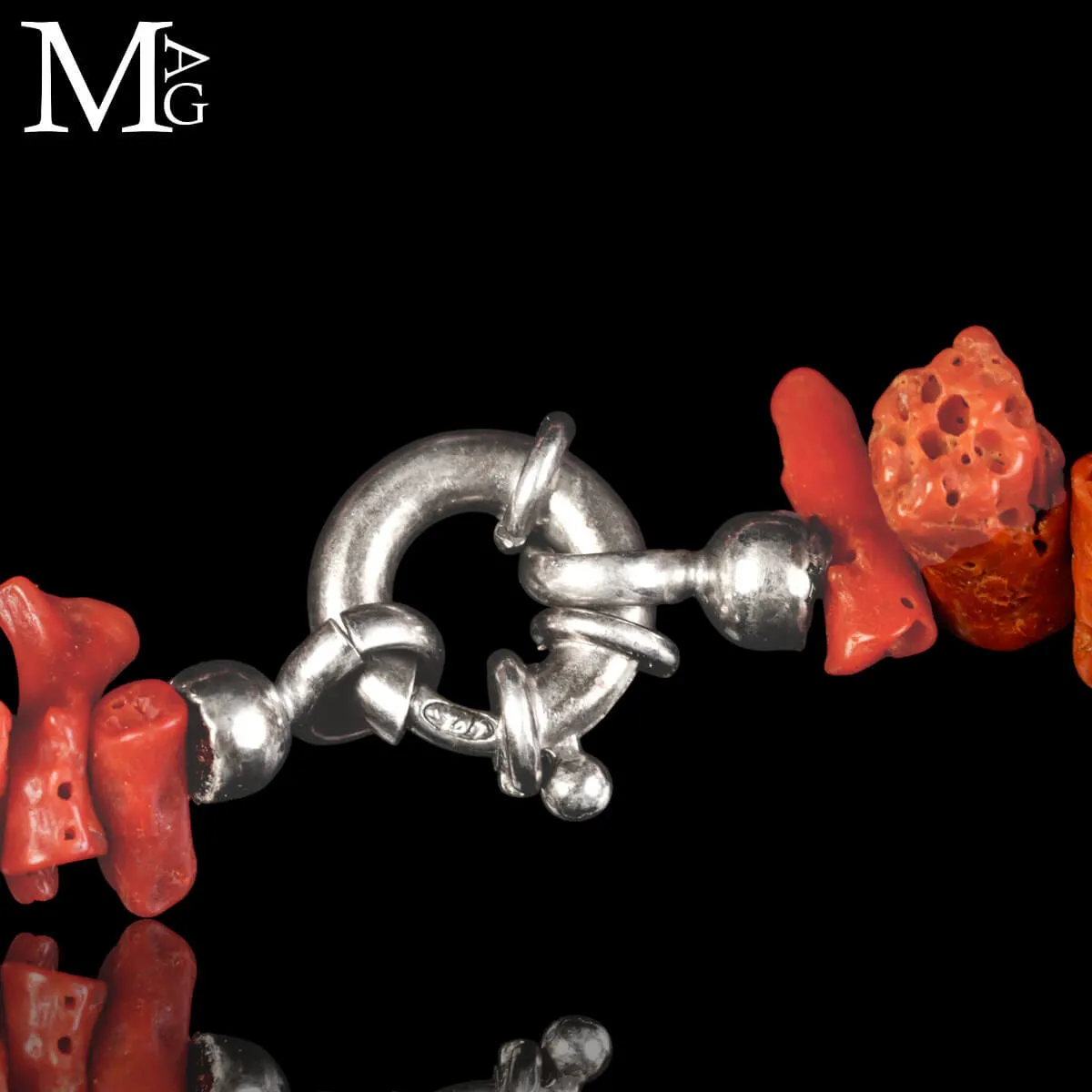 Collana in Corallo Rosso Mediterraneo – Corallium Rubrum.