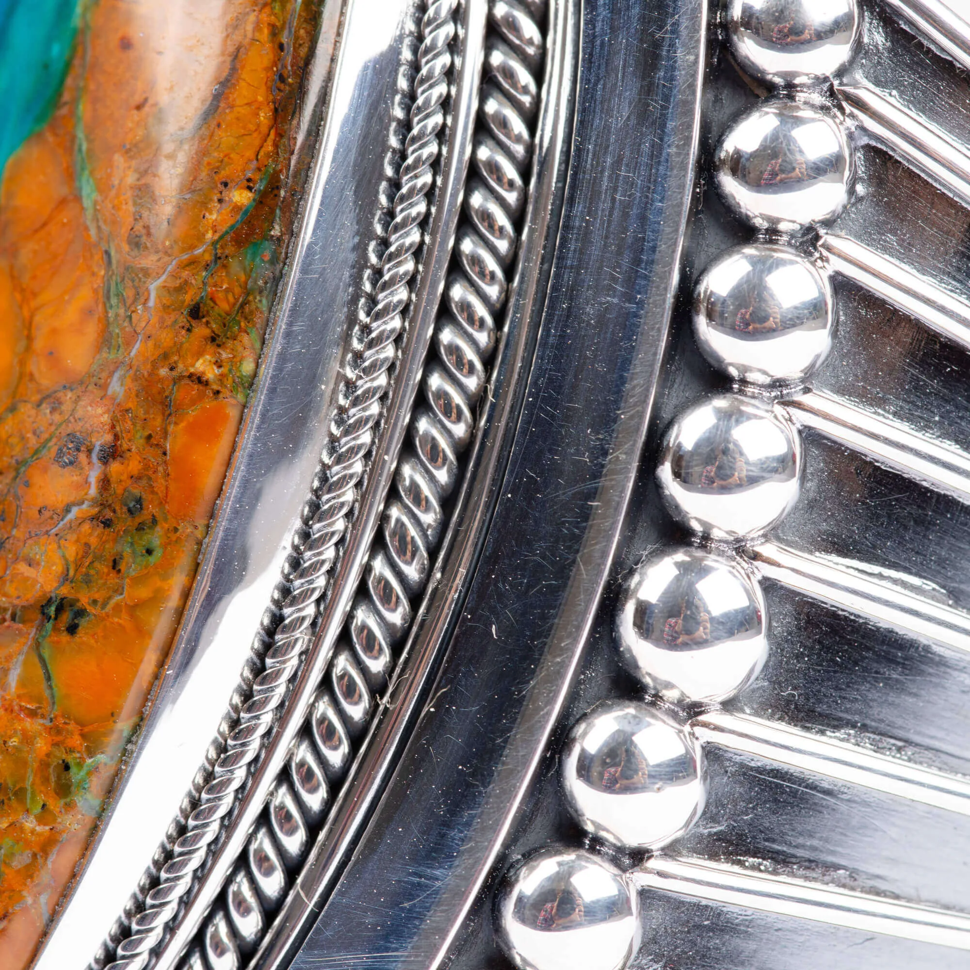 Bracciale in Argento con Opale "Gem Silica - Crisocolla".