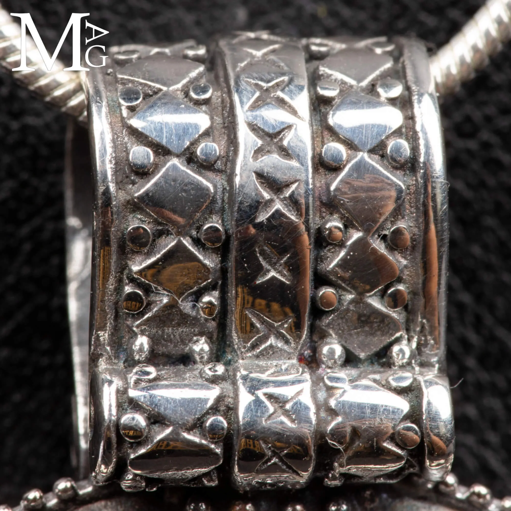 Ciondolo in Argento con Quarzo – Ispirazione Vichinga Gotland.