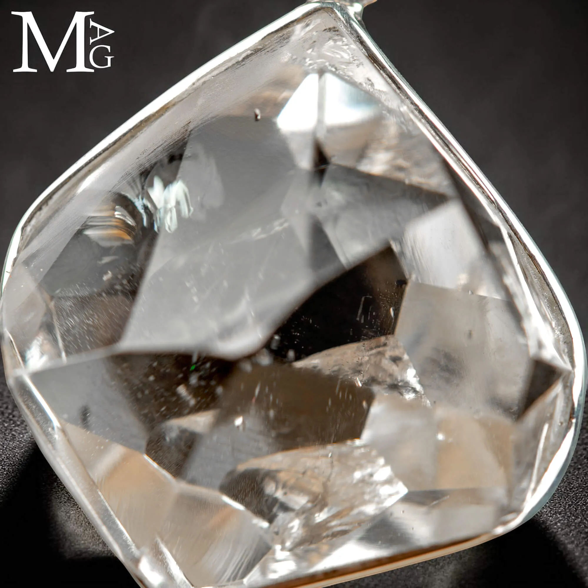 Ciondolo in Argento 925 con Herkimer Diamond – Quarzo Naturale Biterminato