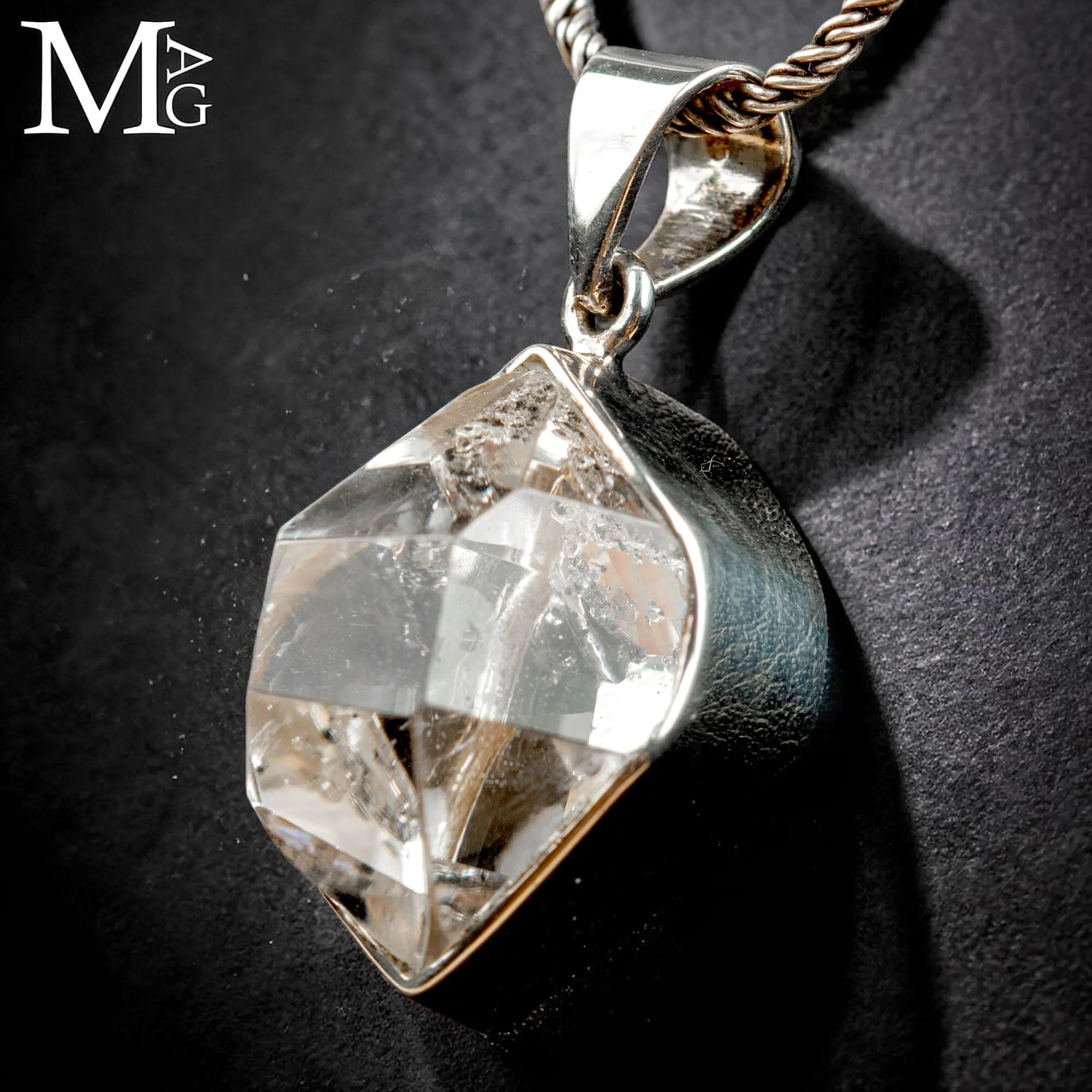 Ciondolo Herkimer Diamond – Cristallo Naturale Biterminato