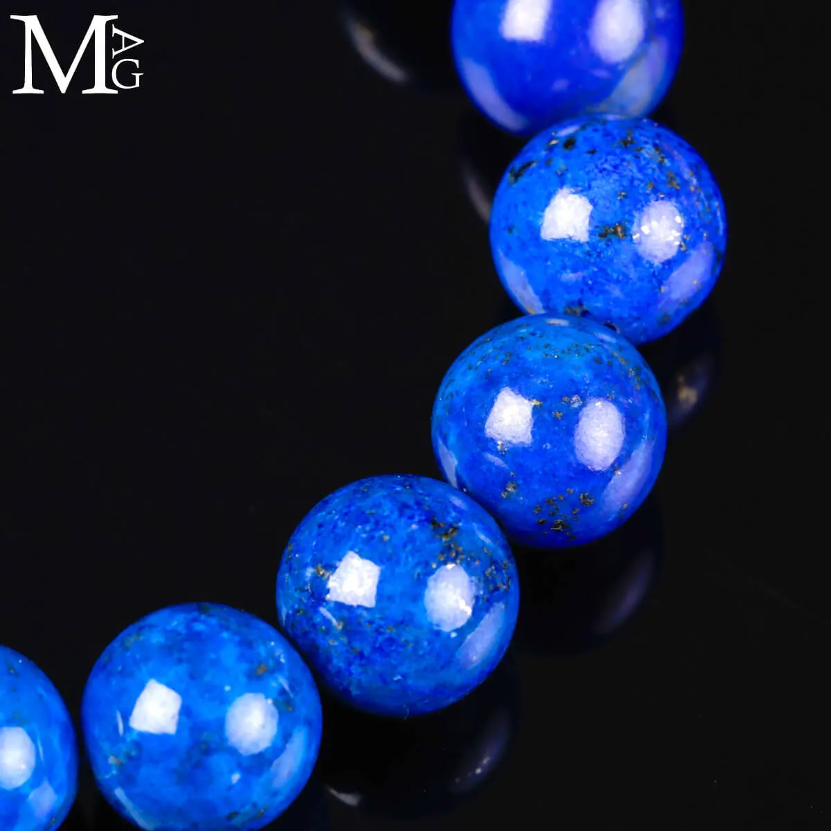 Bracciale in Lapis Lazuli Royal Blue – Sfere 12,5 mm