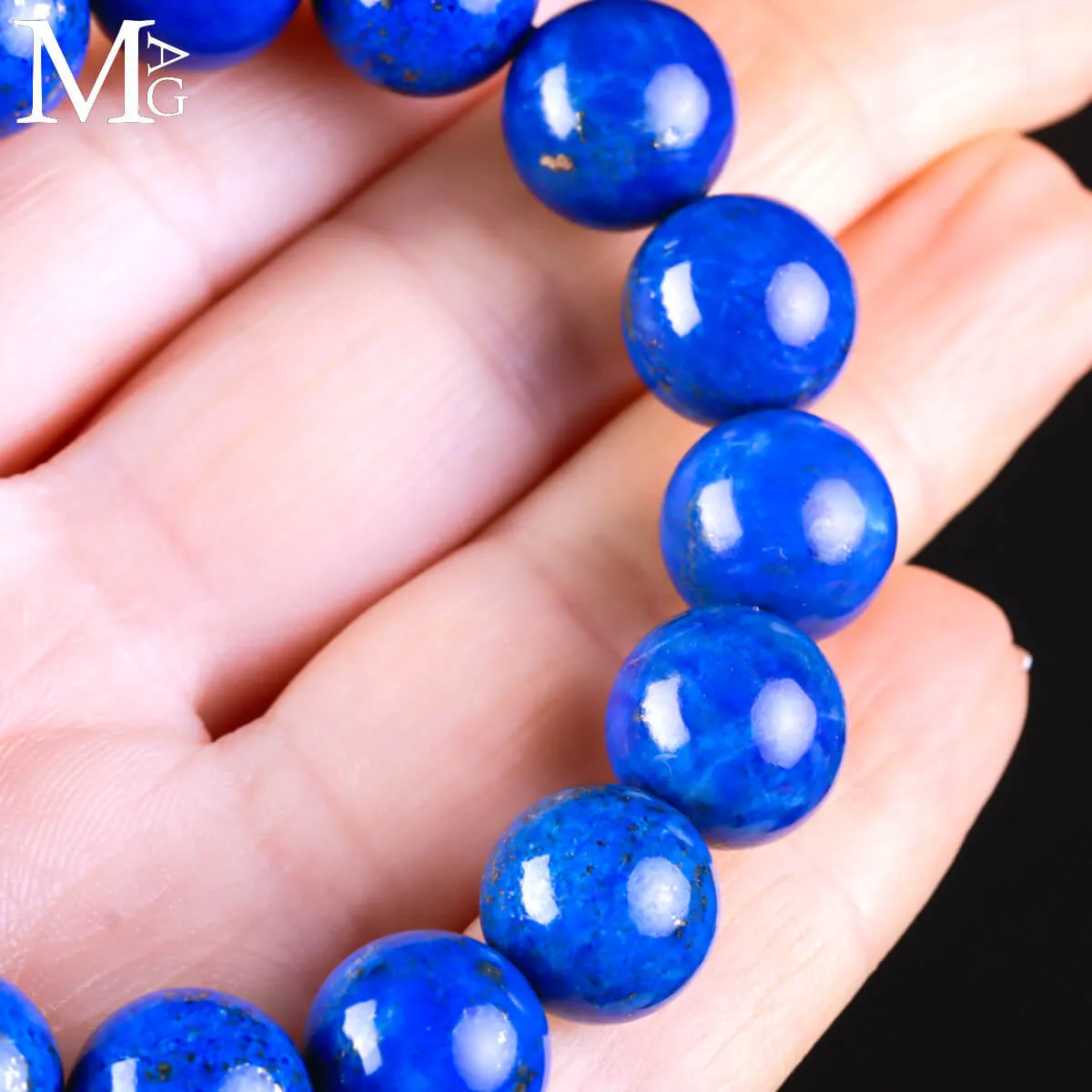 Bracciale in Lapis Lazuli Royal Blue – Sfere 12,5 mm