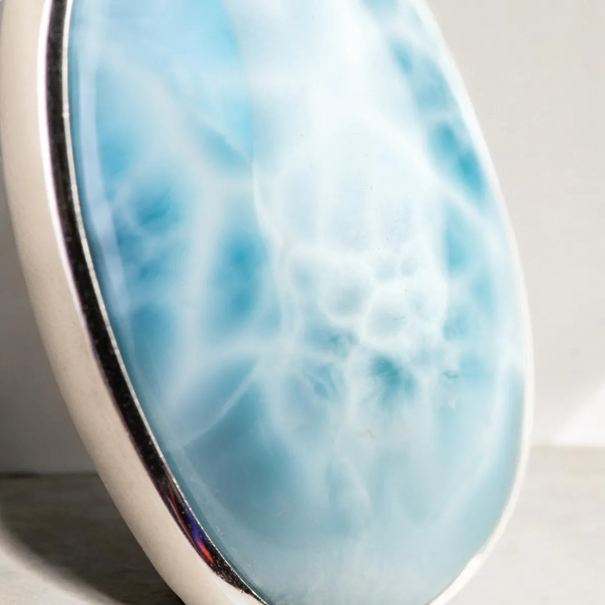 Ciondolo in Argento con Larimar, il Paradiso Terrestre.