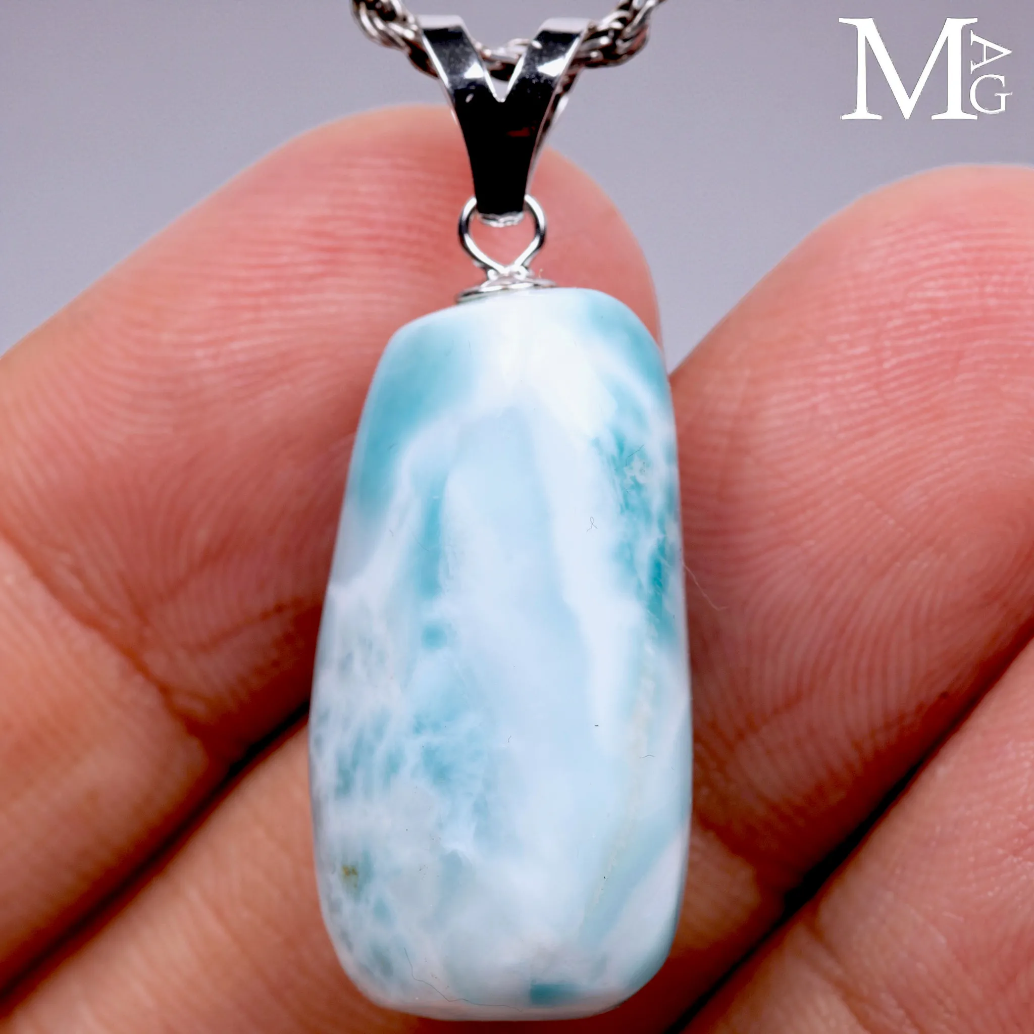 Ciondolo - Larimar in Forma Libera.