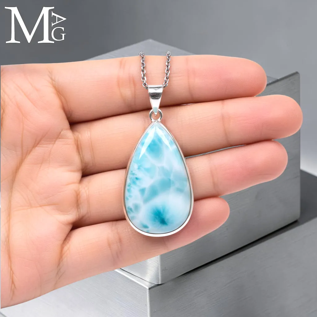 Ciondolo in Argento con Larimar Naturale