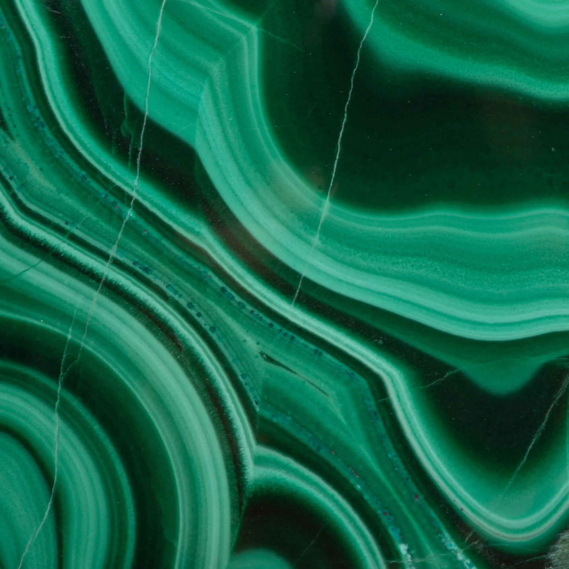 Ciondolo Quadrato in Argento con Malachite.