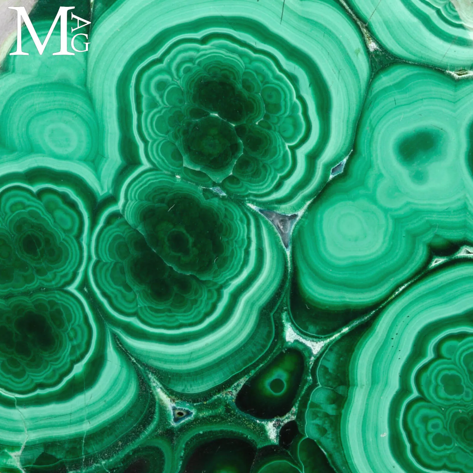Ciondolo in Argento con Malachite del Congo.