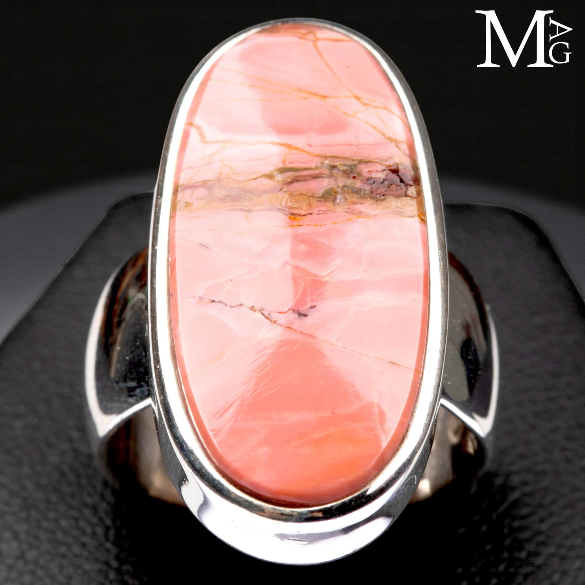 Anello con Mookaite Rosa Australiana