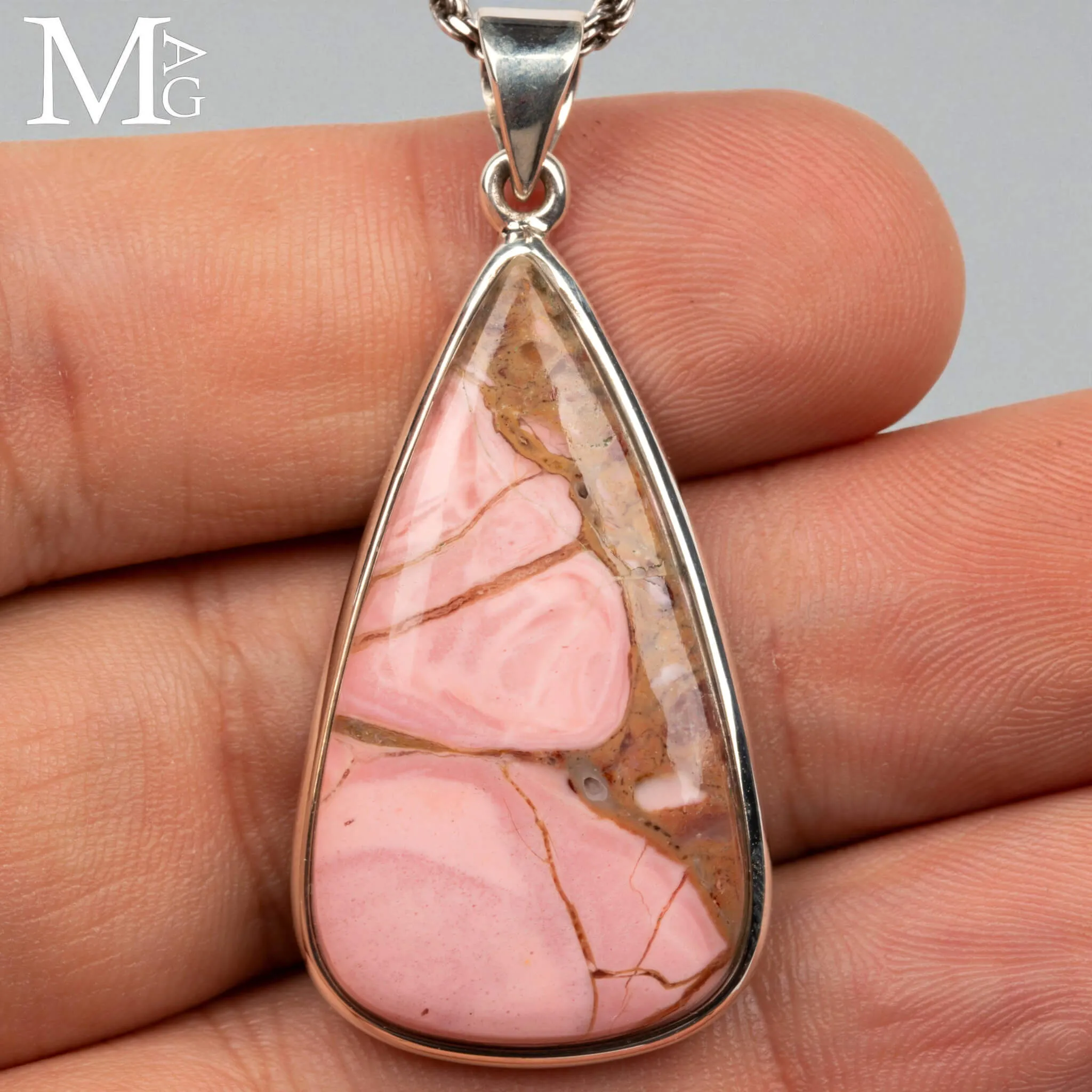 Ciondolo in Argento 925 con Mookaite Naturale – Australia