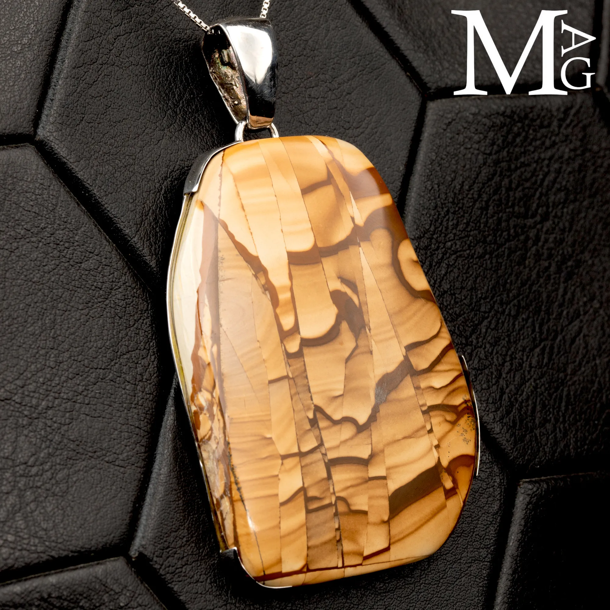 Ciondolo in Argento con Biggs Jasper – Oregon, USA