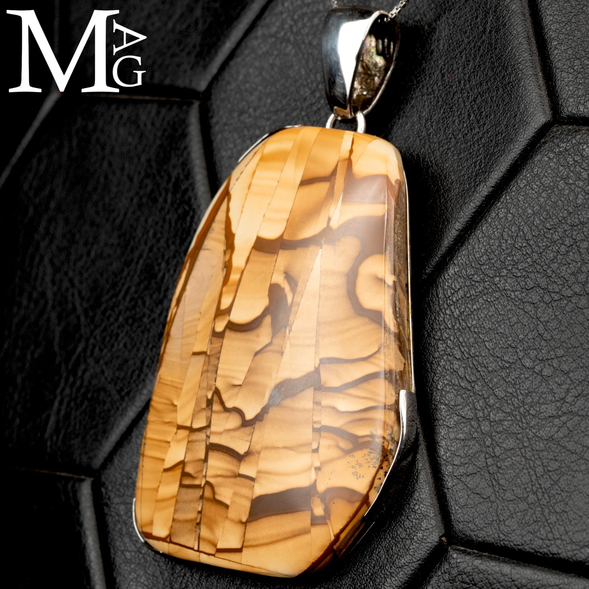 Ciondolo in Argento con Biggs Jasper – Oregon, USA