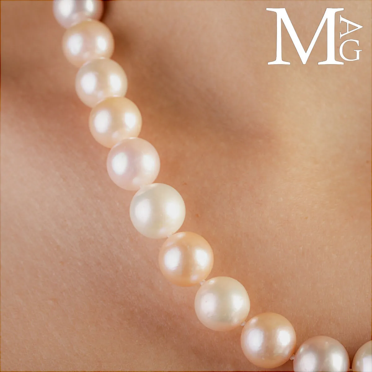 Collana con Perle d’Acqua Dolce – Eleganza Classica in Bianco Rosato