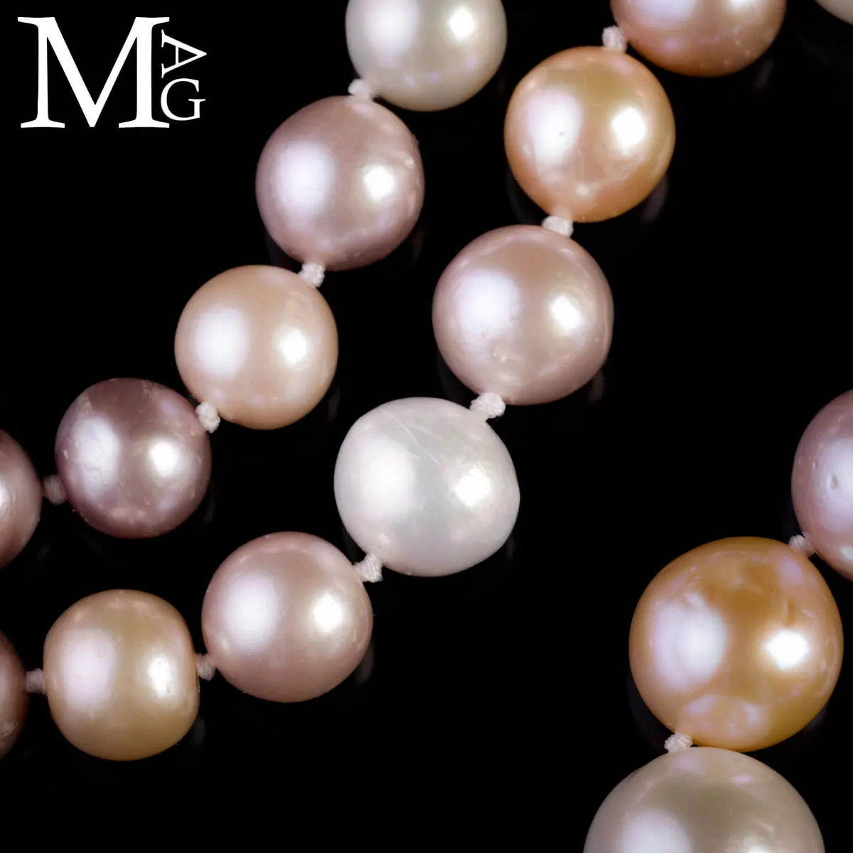 Collana Multicolore di Perle di Acqua Dolce.