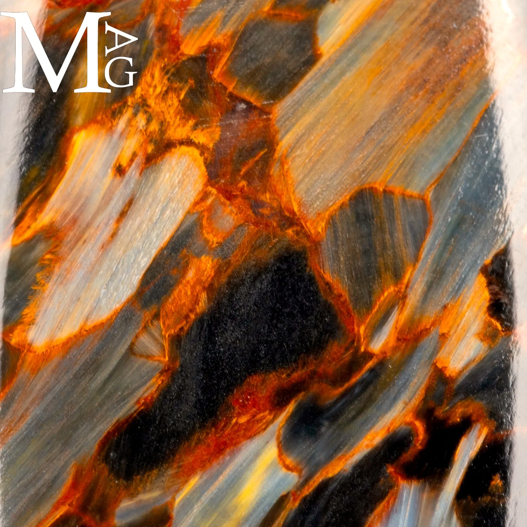 Ciondolo in Argento con Pietersite Naturale della Namibia