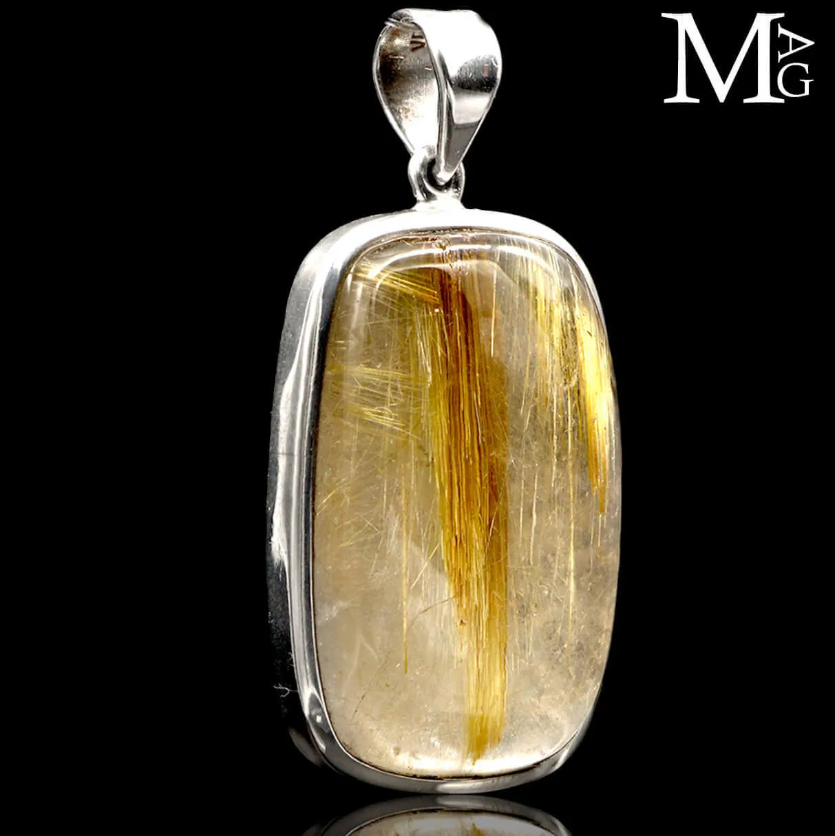 Ciondolo Quarzo Rutilato: Naturale