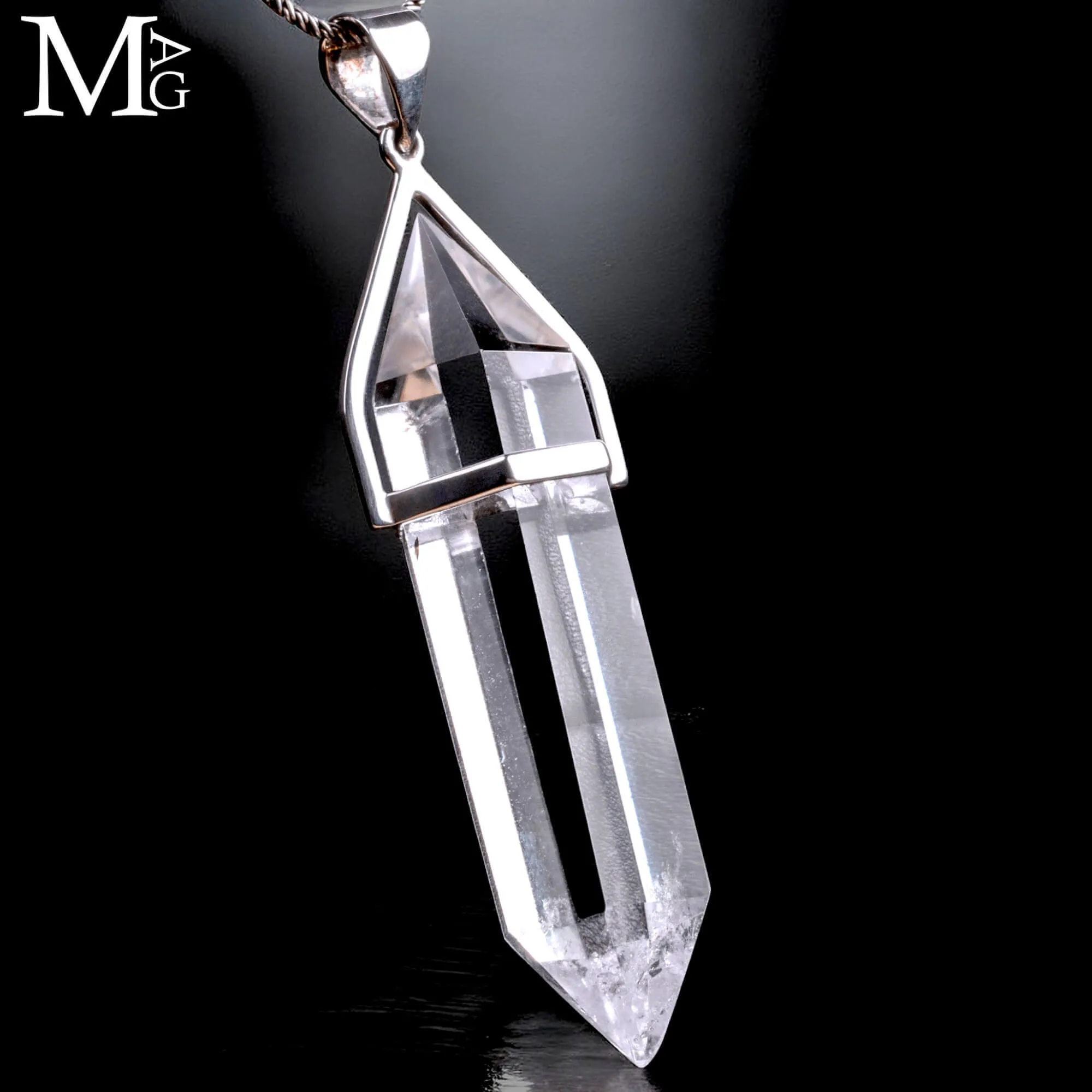 Ciondolo in Argento con Quarzo Ialino.