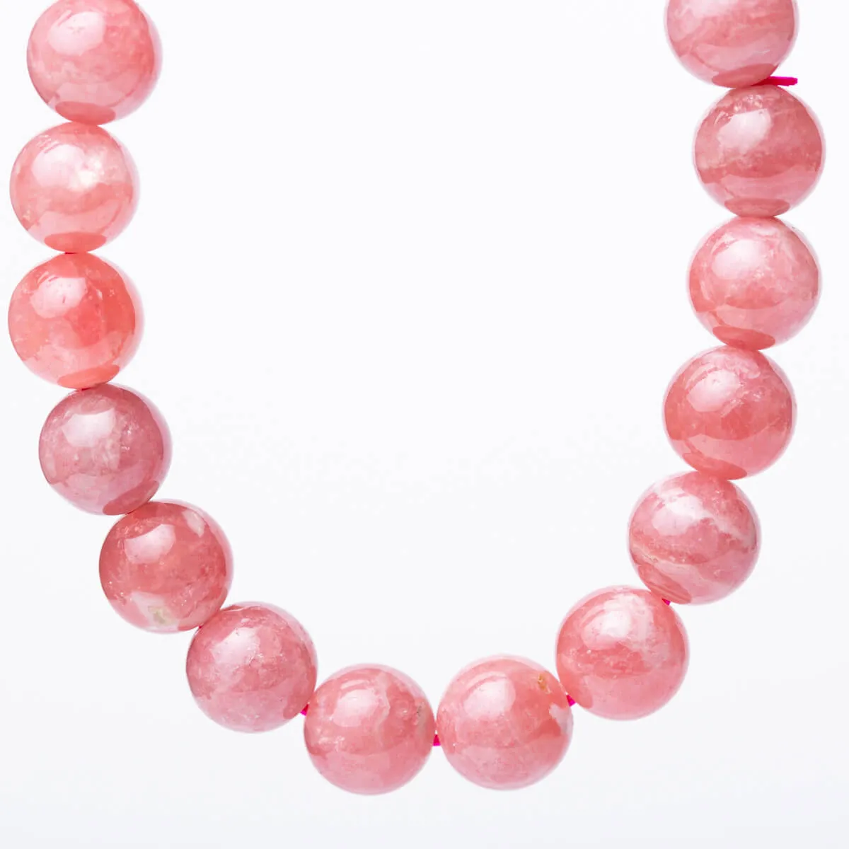 Bracciale in Rodocrosite Naturale Sfere da 9.5 mm