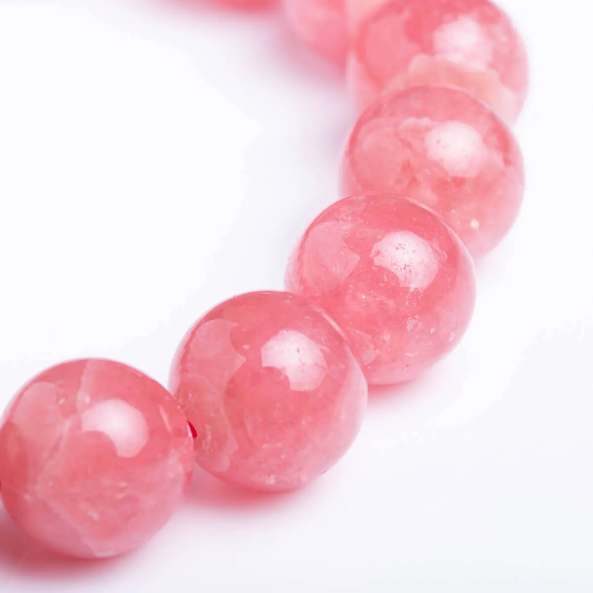 Bracciale in Rodocrosite Naturale Sfere da 11.5 mm