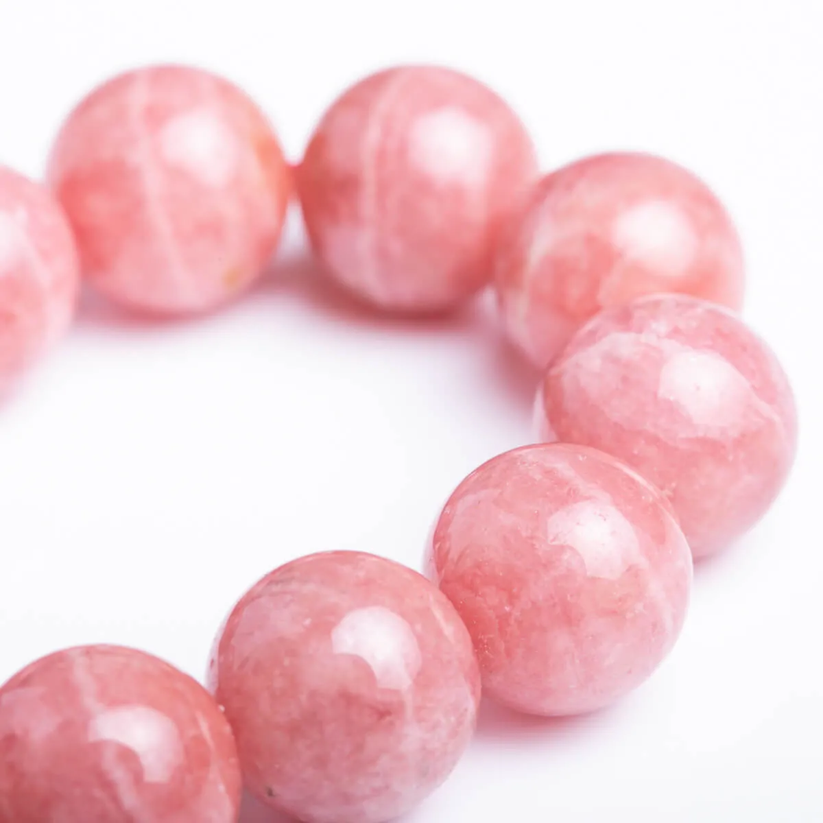 Bracciale in Rodocrosite Naturale Sfere da 11.5 mm