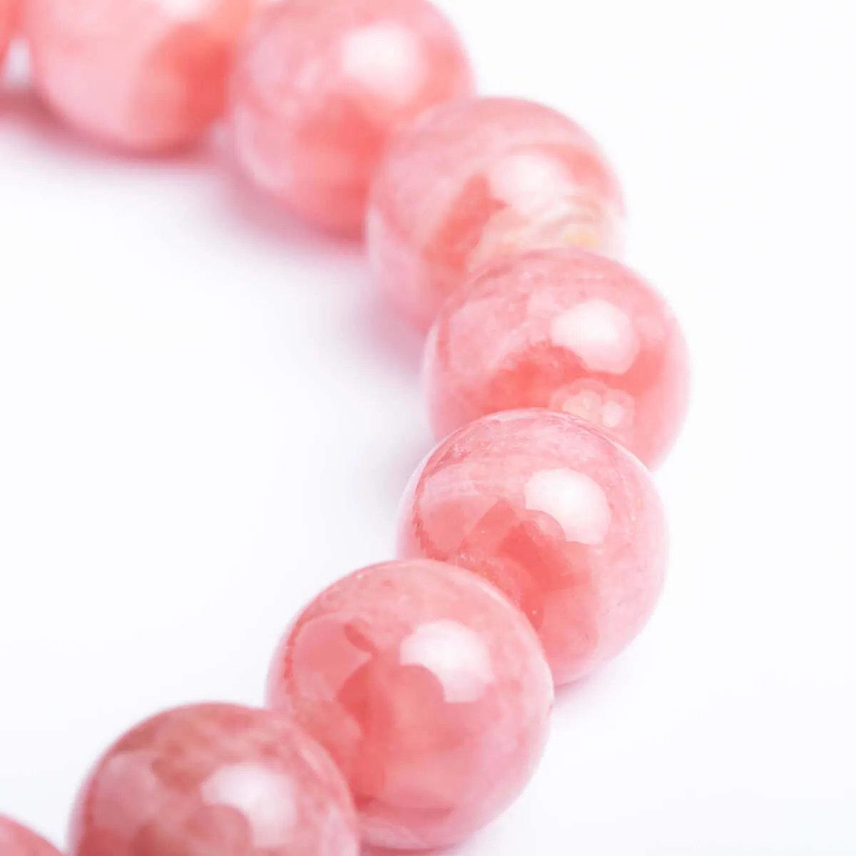 Bracciale in Rodocrosite Naturale Sfere da 11.5 mm