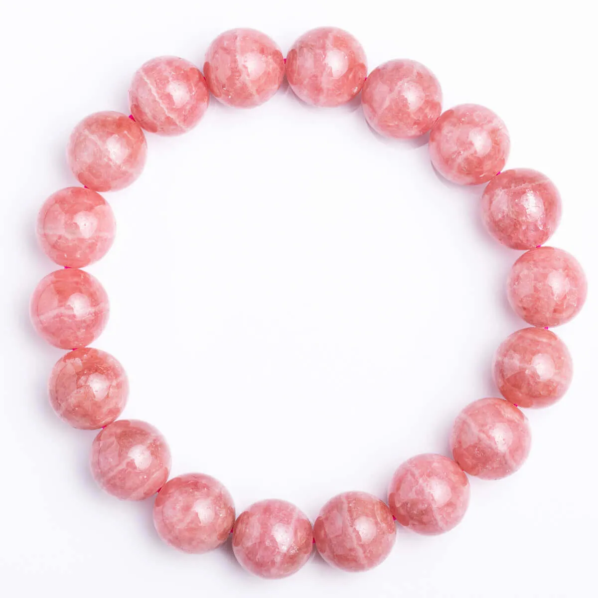 Bracciale in Rodocrosite Naturale Sfere da 11.5 mm