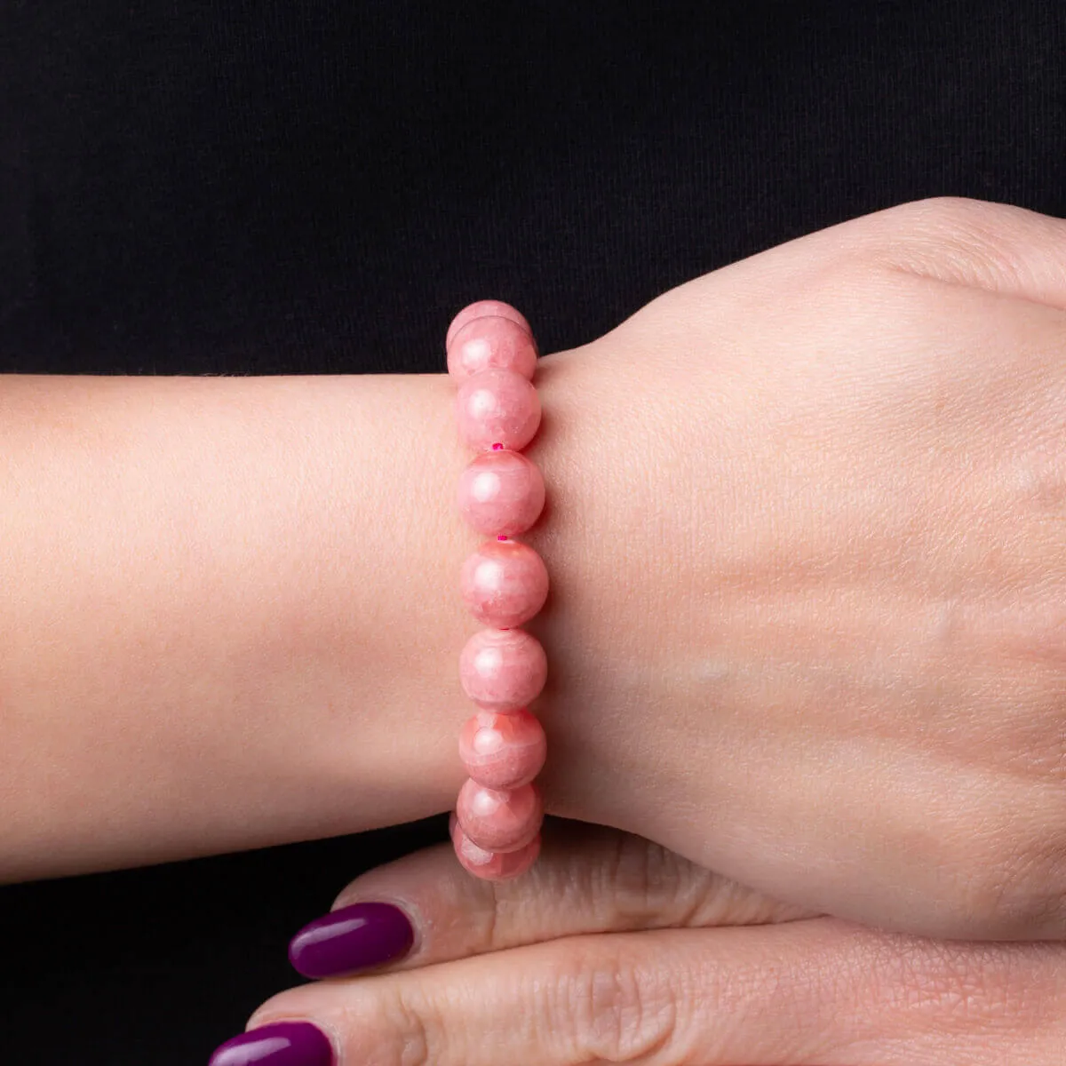 Bracciale in Rodocrosite Naturale Sfere da 11.5 mm