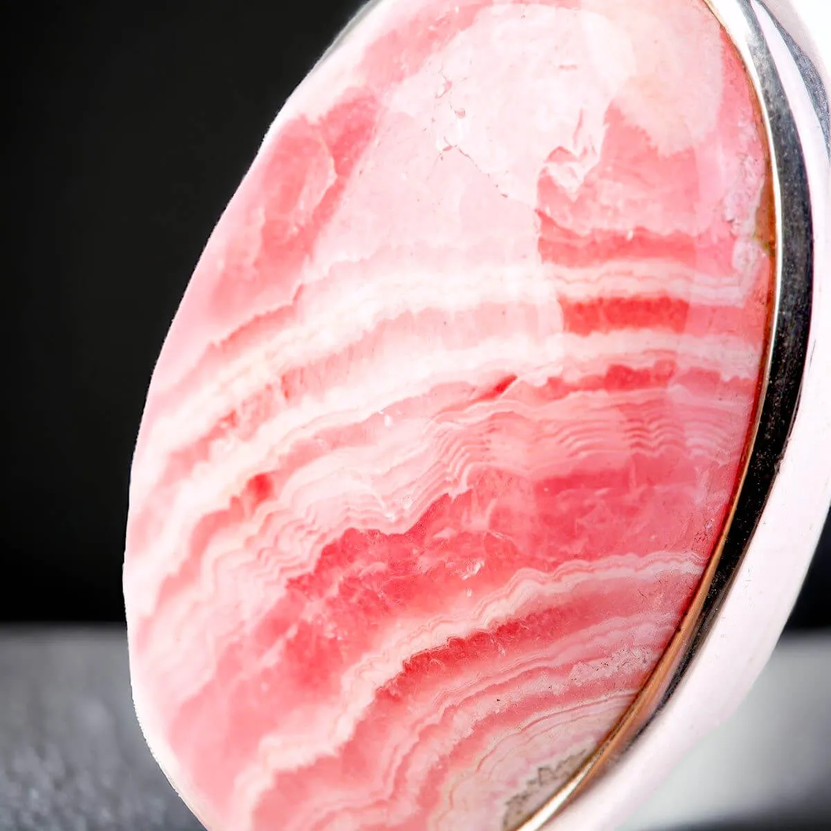 Anello in Argento con Rodocrosite.