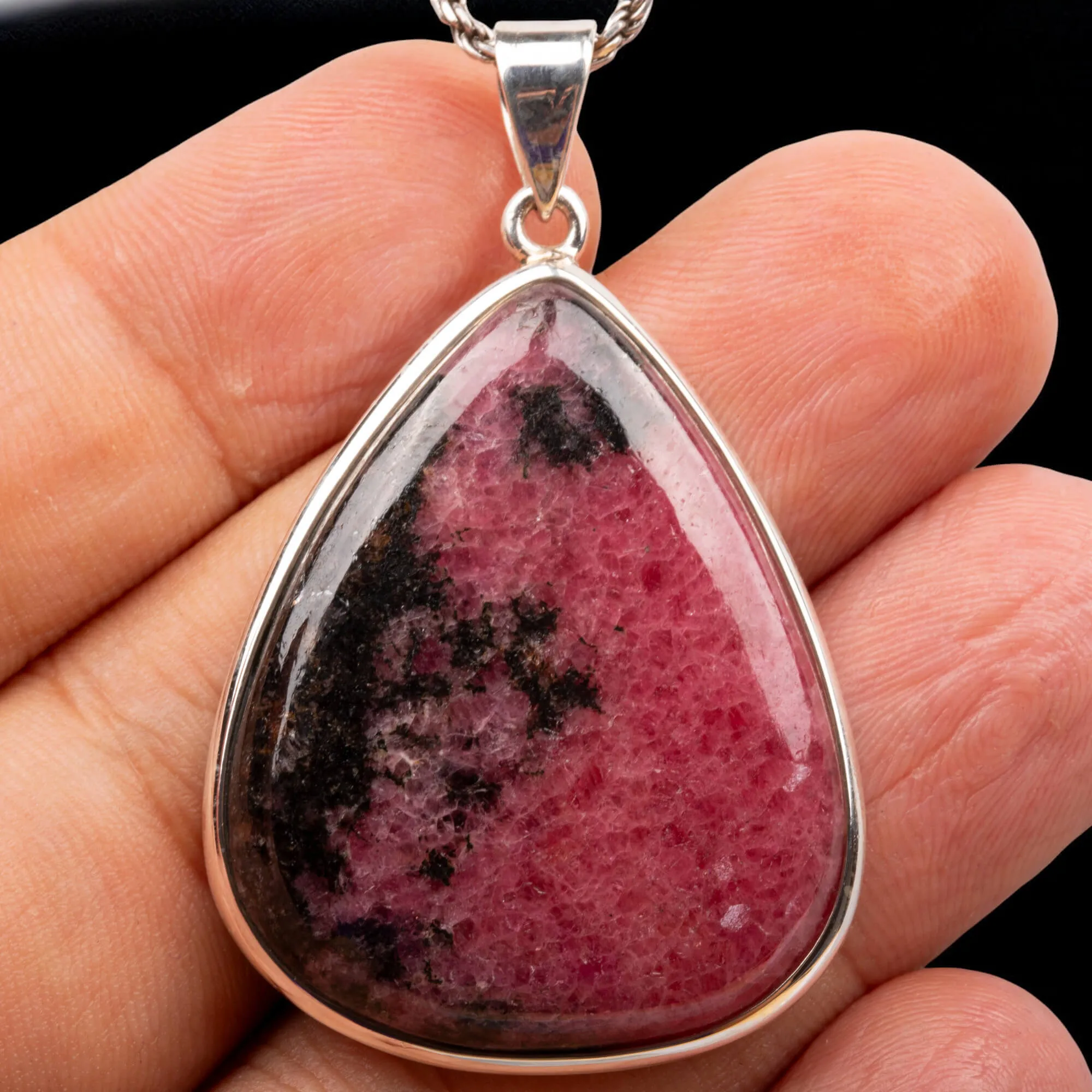 Ciondolo in Argento con Rhodonite Australiana.