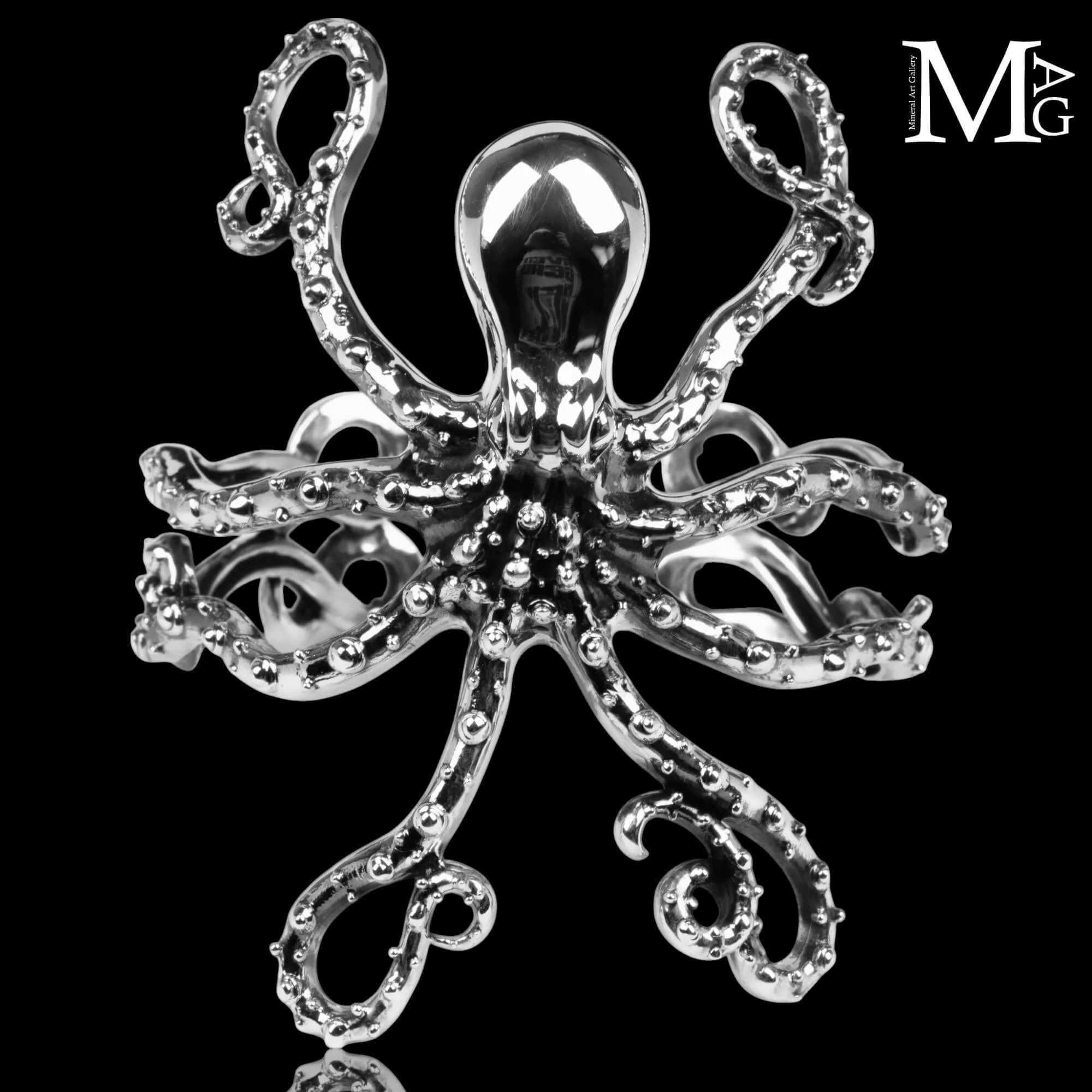 Bracciale in argento 925 a forma di polpo