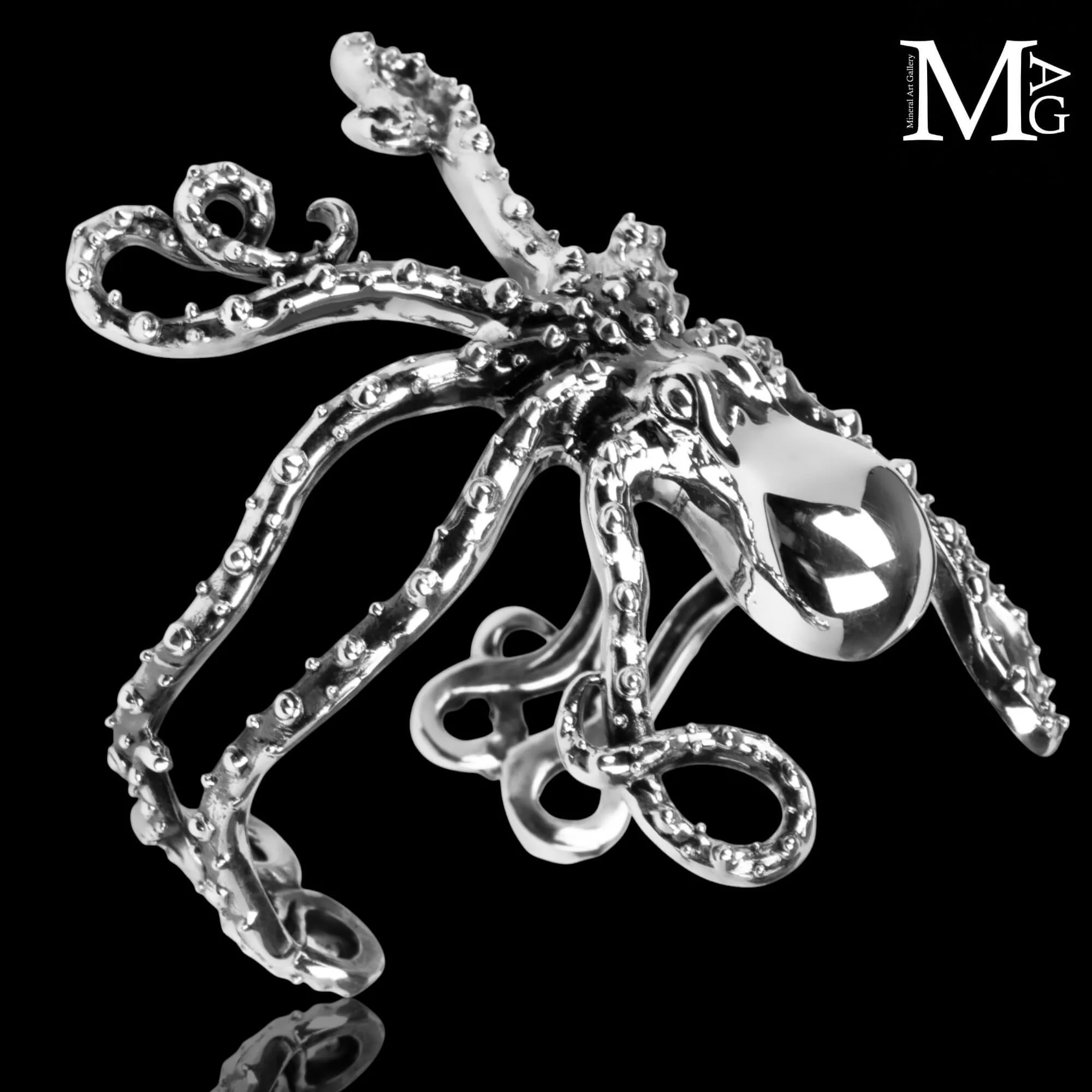Bracciale in argento 925 a forma di polpo