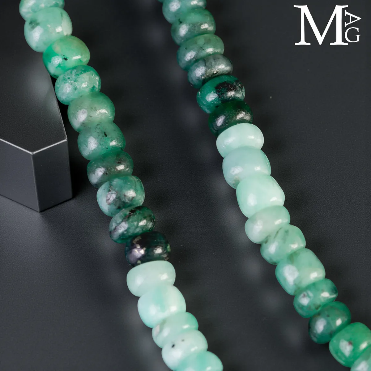 Collier in Smeraldo Rondelle