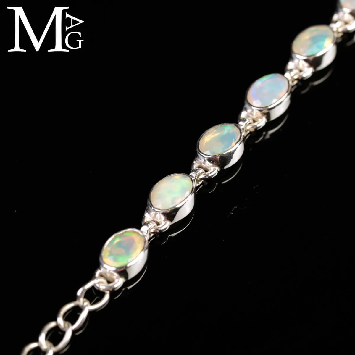Bracciale in Argento con Opali Etiopi Welo