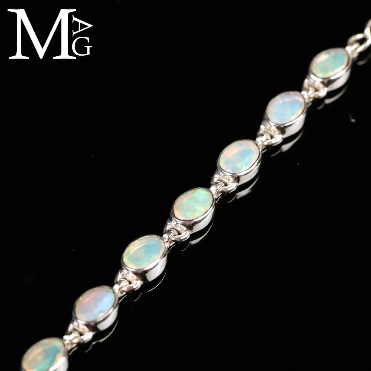 Bracciale in Argento con Opali Etiopi Welo