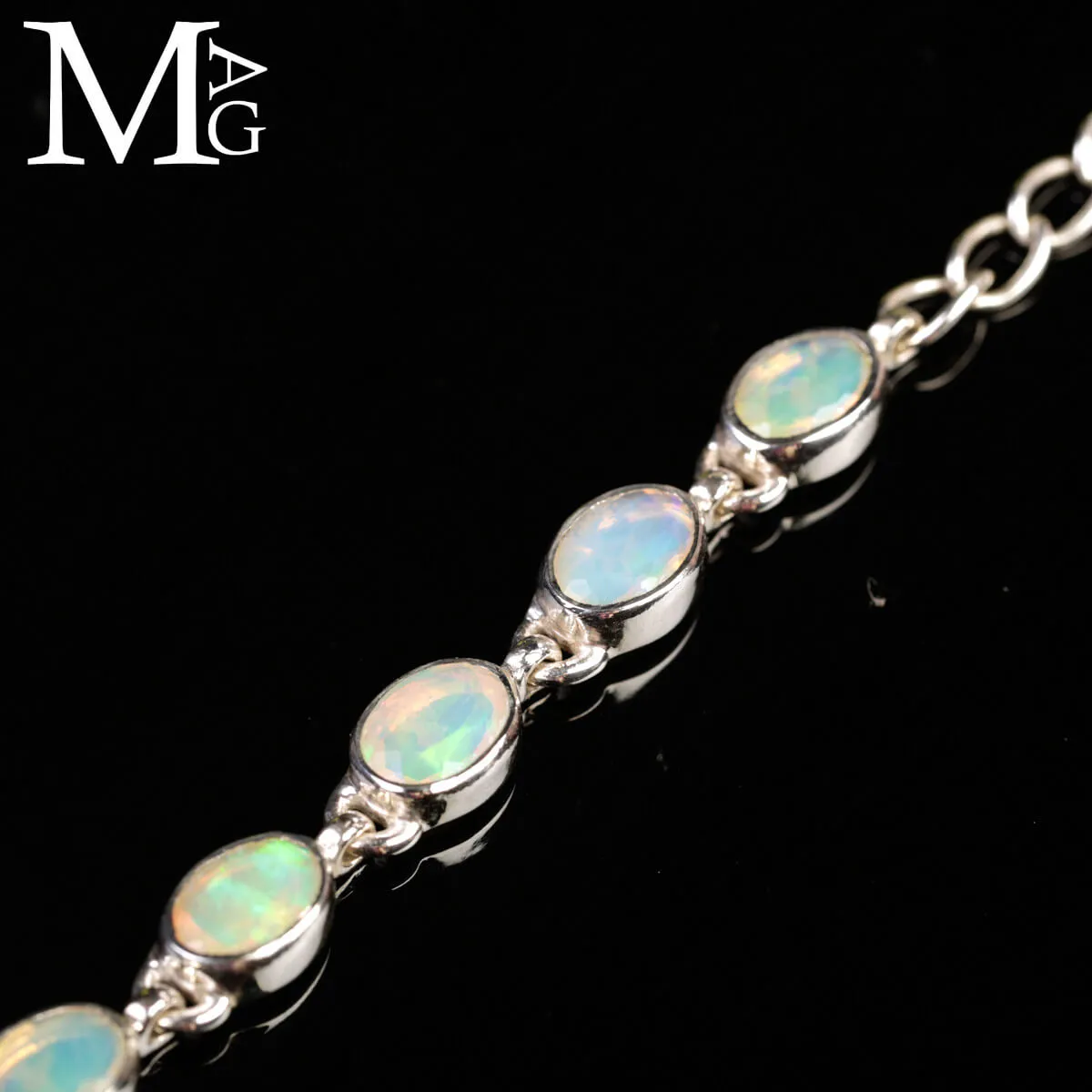 Bracciale in Argento con Opali Etiopi Welo