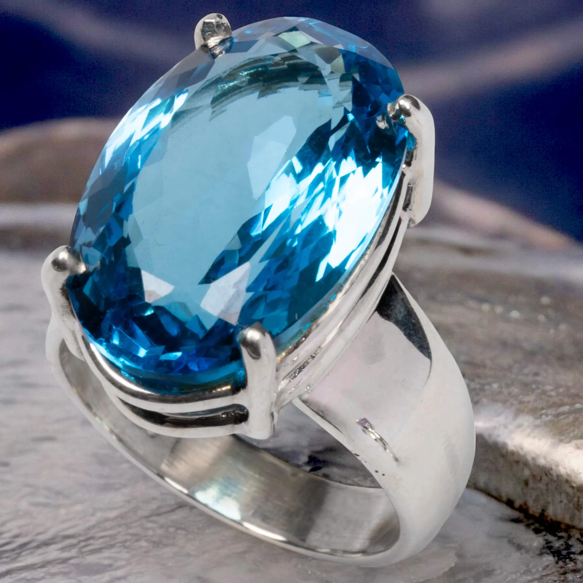 Michooyel Orecchini A Bottone In Argento Sterling S925 Con Topazio Blu Svizzero 1.5 Ct, Taglio Ovale, Placcati In Rodio, Ipoallergenici, Regalo Per Donna.