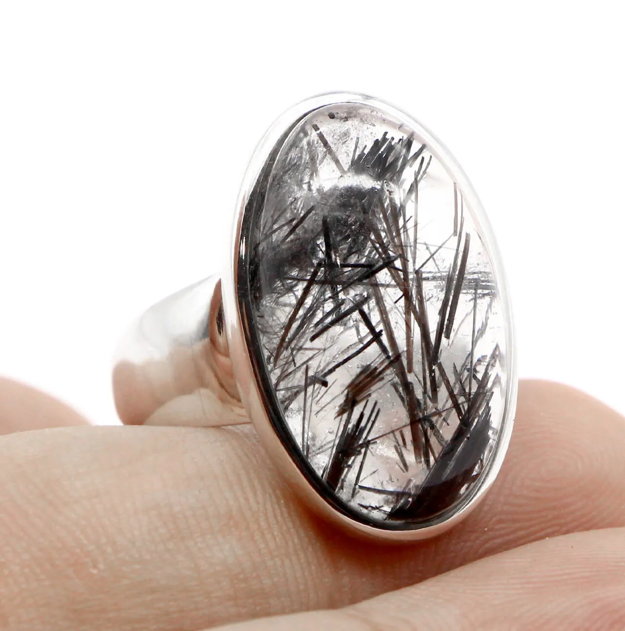 Anello Quarzo Tormalinato