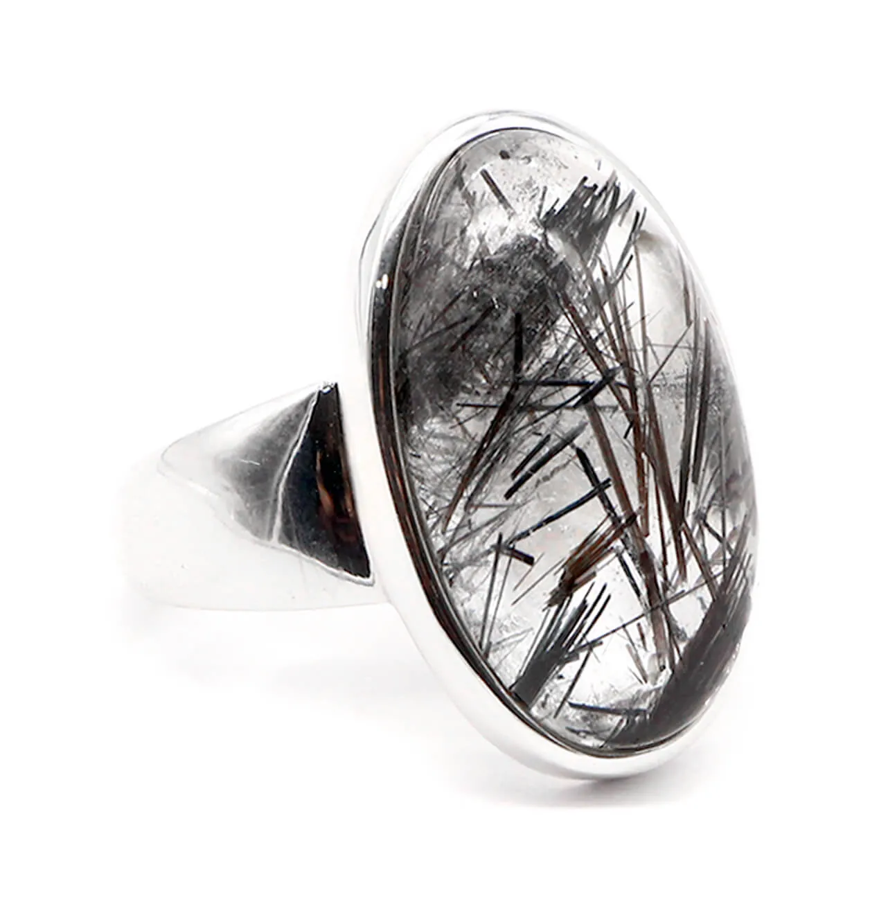 Anello Quarzo Tormalinato
