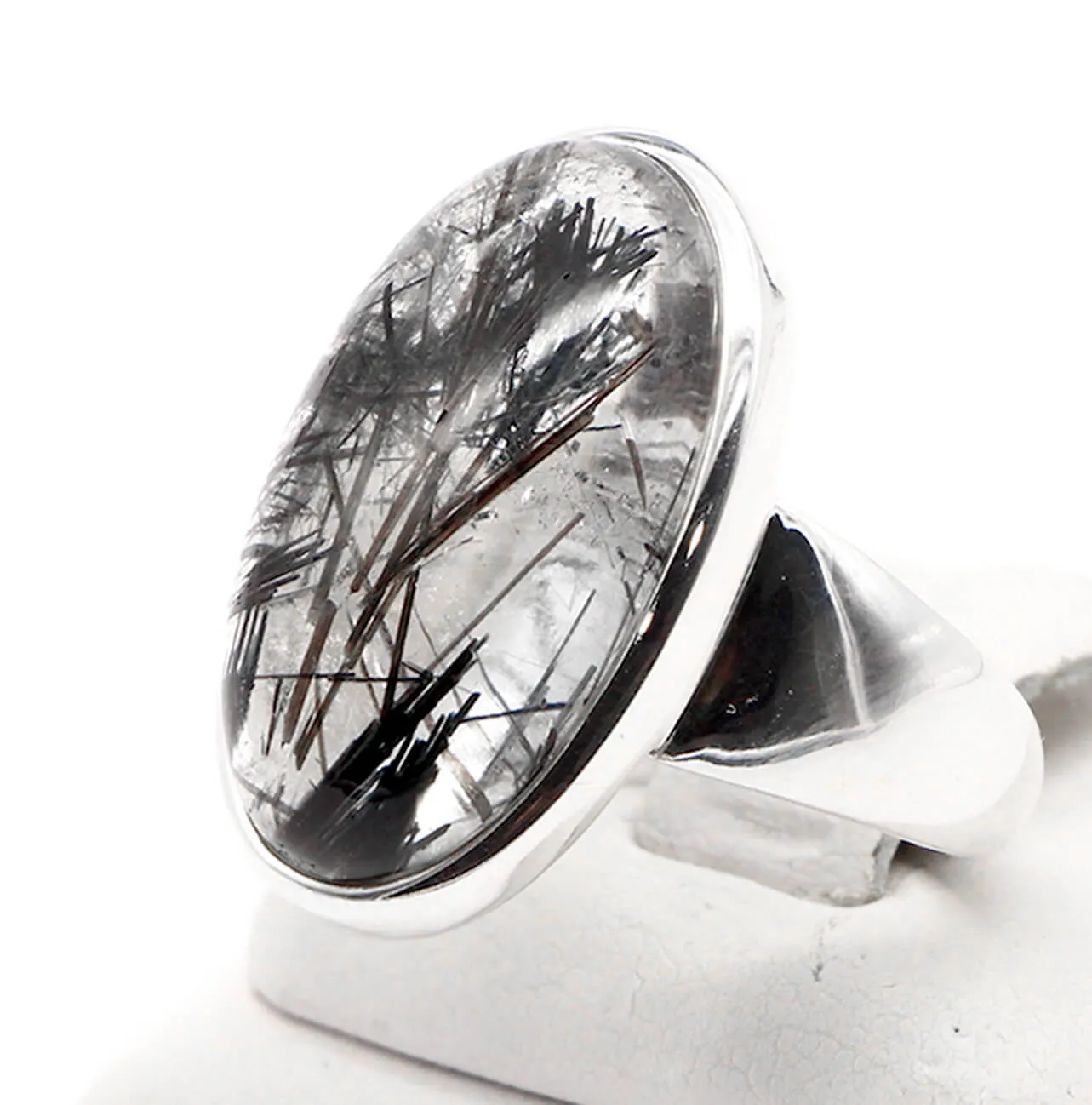Anello Quarzo Tormalinato