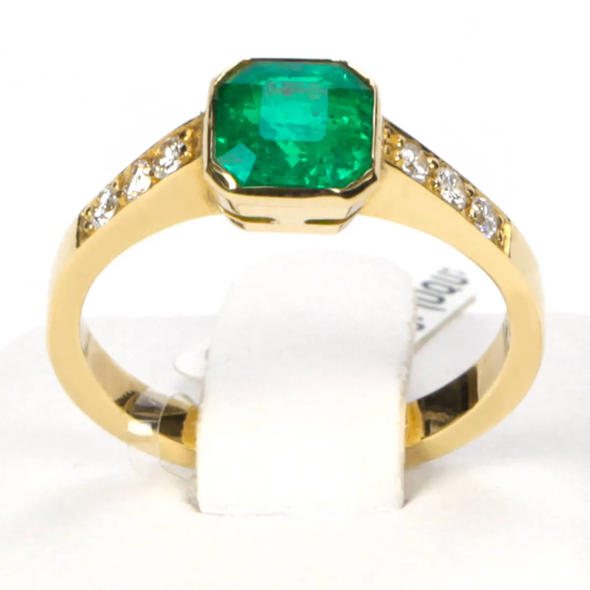 Anello Oro Smeraldo Colombiano e Diamanti