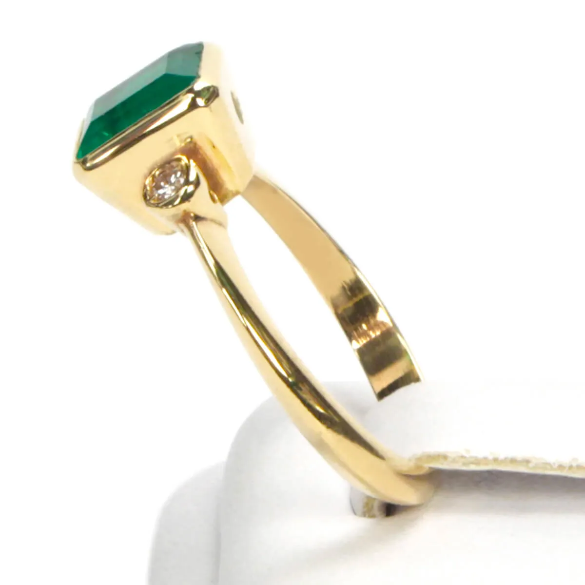 Anello Oro Smeraldo Colombiano e Diamanti