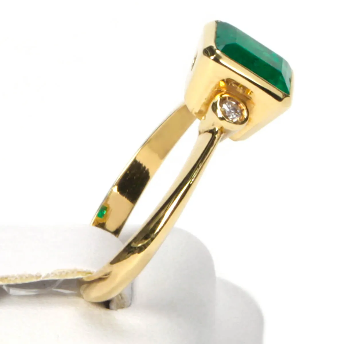 Anello Oro Smeraldo Colombiano e Diamanti