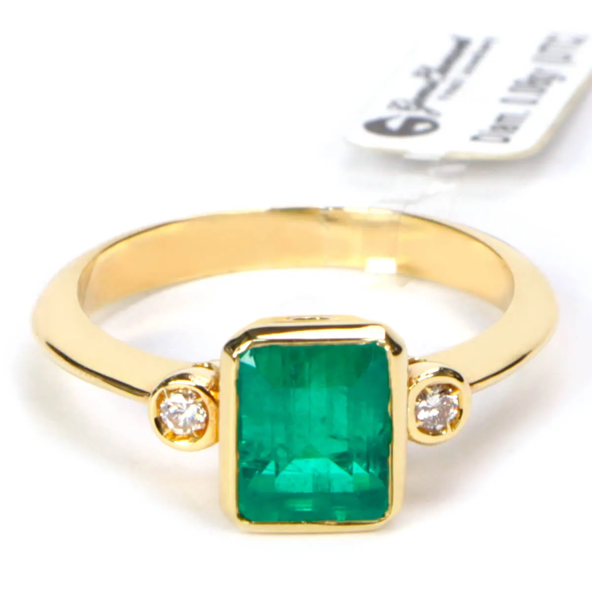 Anello Oro Smeraldo Colombiano e Diamanti