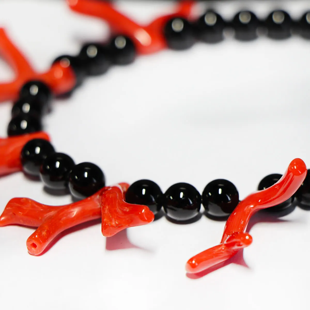 Collana in Corallo e Onice 