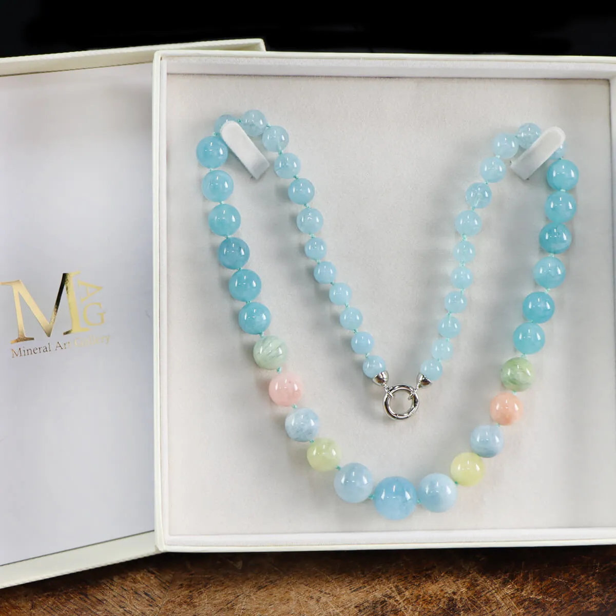 Collana in Acquamarina e Morganite