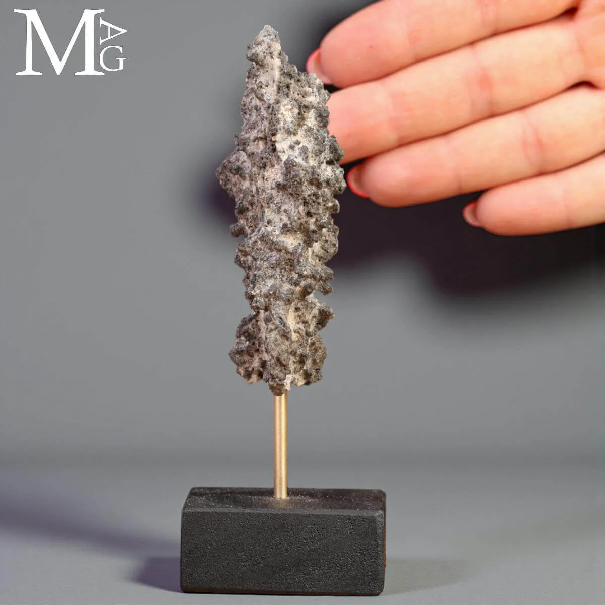 Fulgorite — Un frammento di fulmine pietrificato.