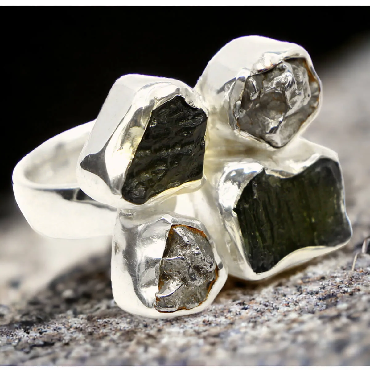 Anello meteoriti - Campo del Cielo e Moldavite
