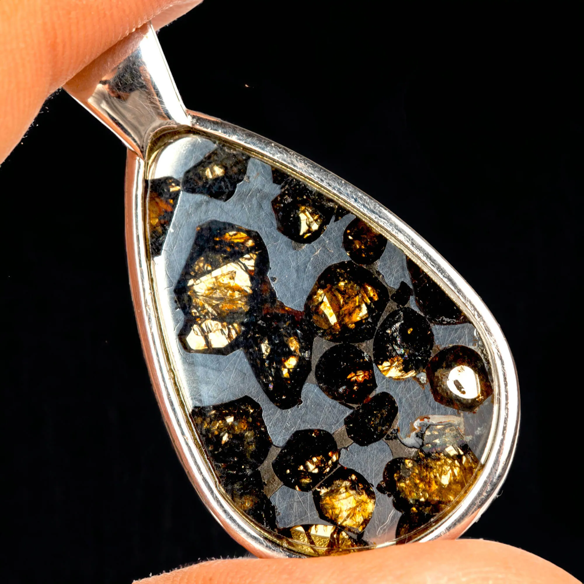 Ciondolo con Meteorite Pallasite Seymchan.