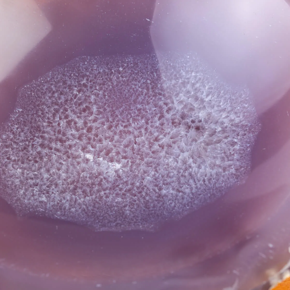 Ciotola svuota tasche in agata lavanda naturale.