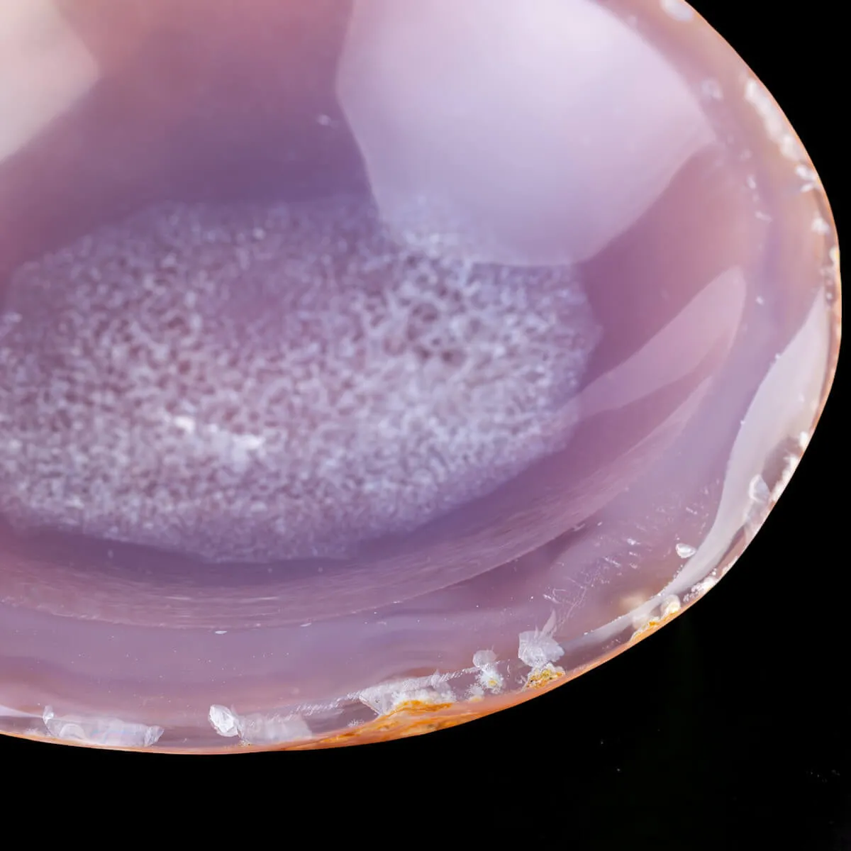 Ciotola svuota tasche in agata lavanda naturale.